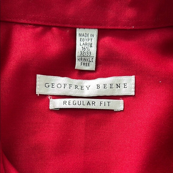 Geoffrey Beene Red Shirt | Perfect for Work or Date Night - Picture 5 of 7